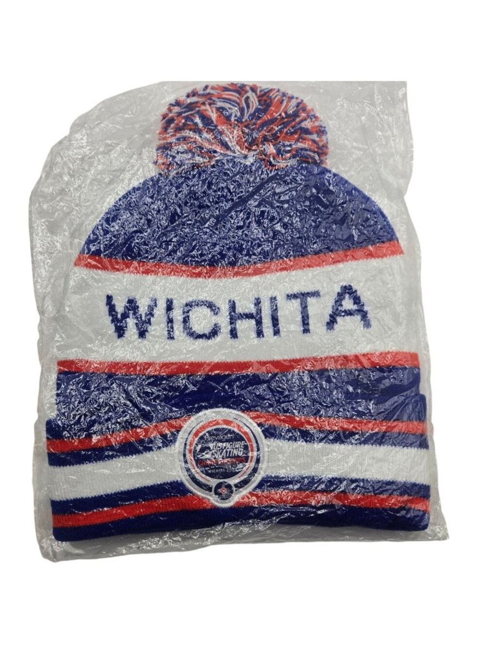 Wichita US Figure Skating Championships 2025 Knit Beanie Hat With Pom Kansas